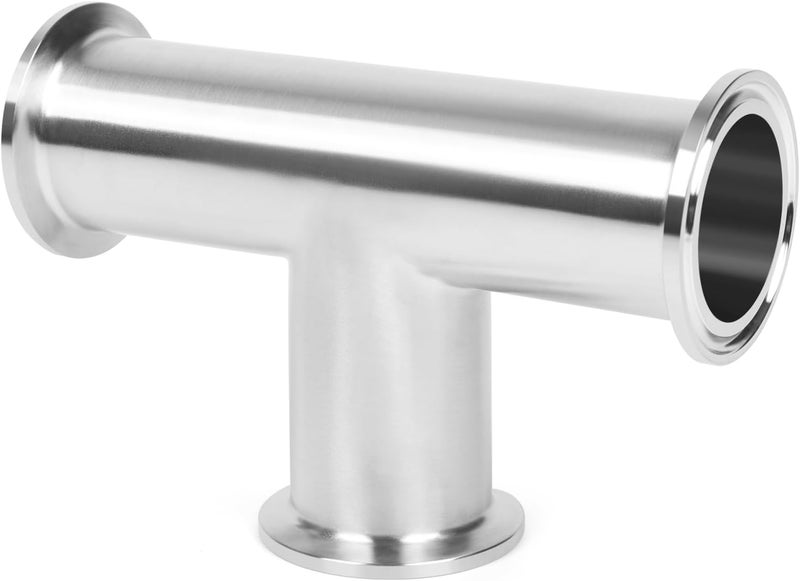 JMCOLMT 1.5" Tri Clamp Tee 3 Way Sanitary Fitting Equal Tee Tube 38mm Pipe OD Stainless Steel 304 Sanitary Polished - Image 2